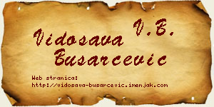 Vidosava Busarčević vizit kartica